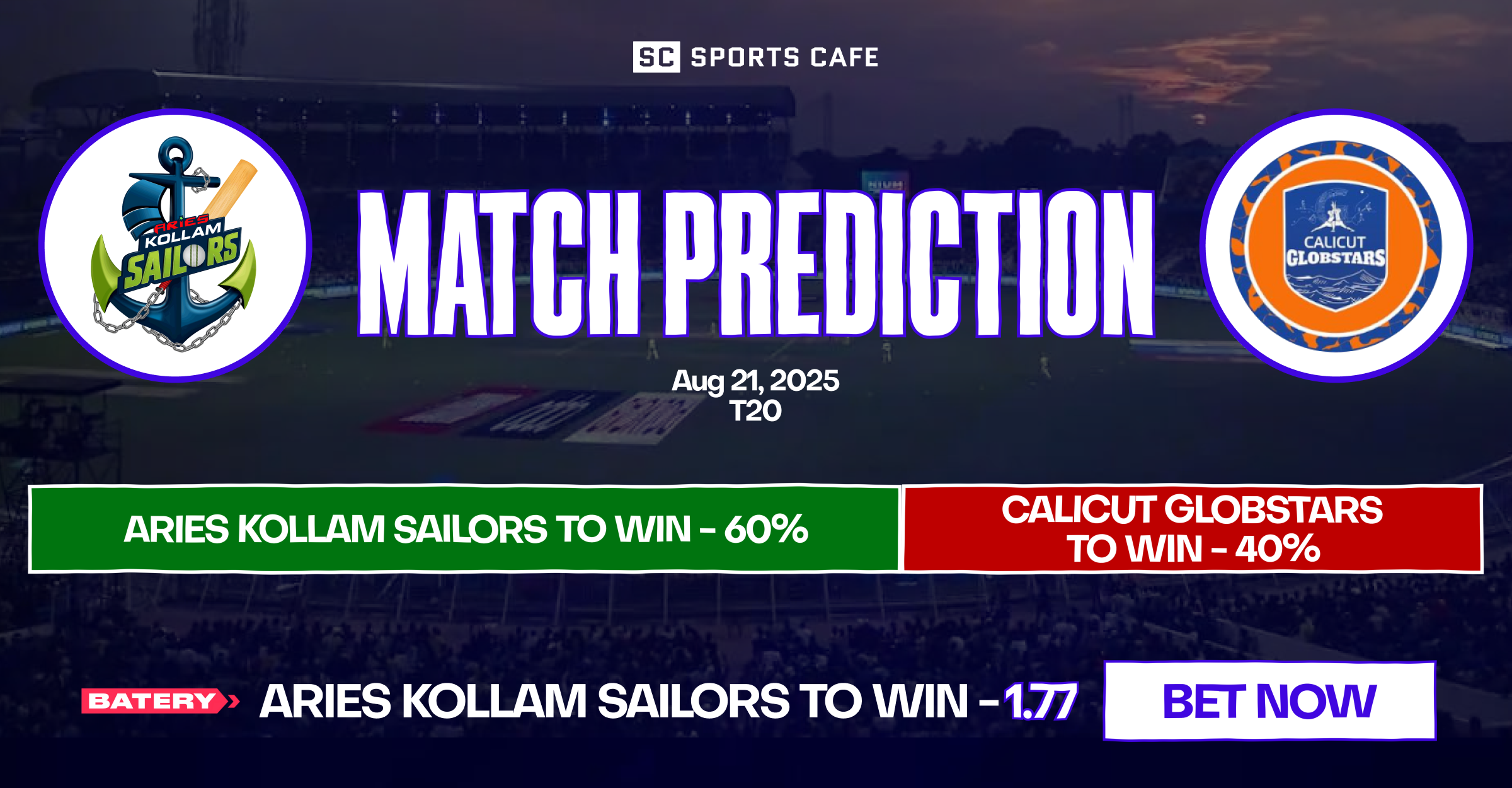 Aries Kollam Sailors vs Calicut Globstars